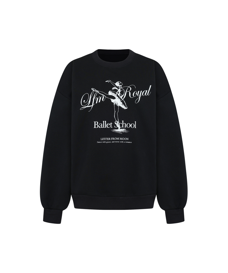 ［5th Anniversary Secret Sale］Ballet School Sketch SweatShirts ( Black )