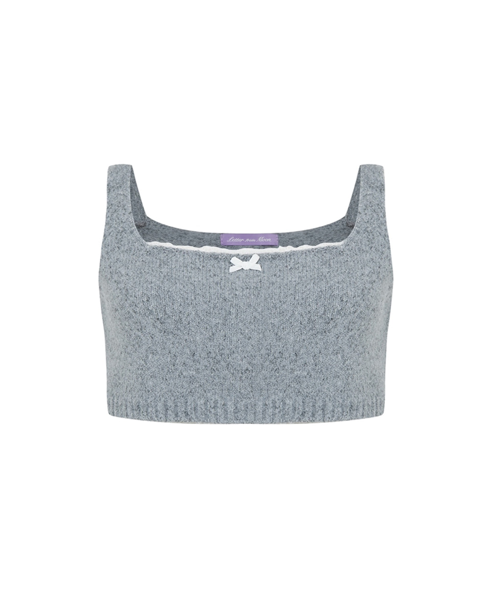 Kind Lace Knit Bustier ( Grey )