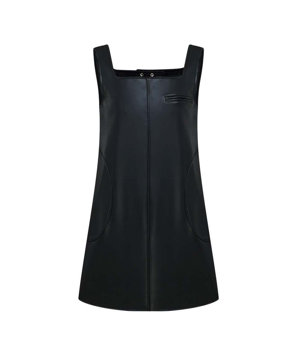 Rosaline Leather Dress ( Black )