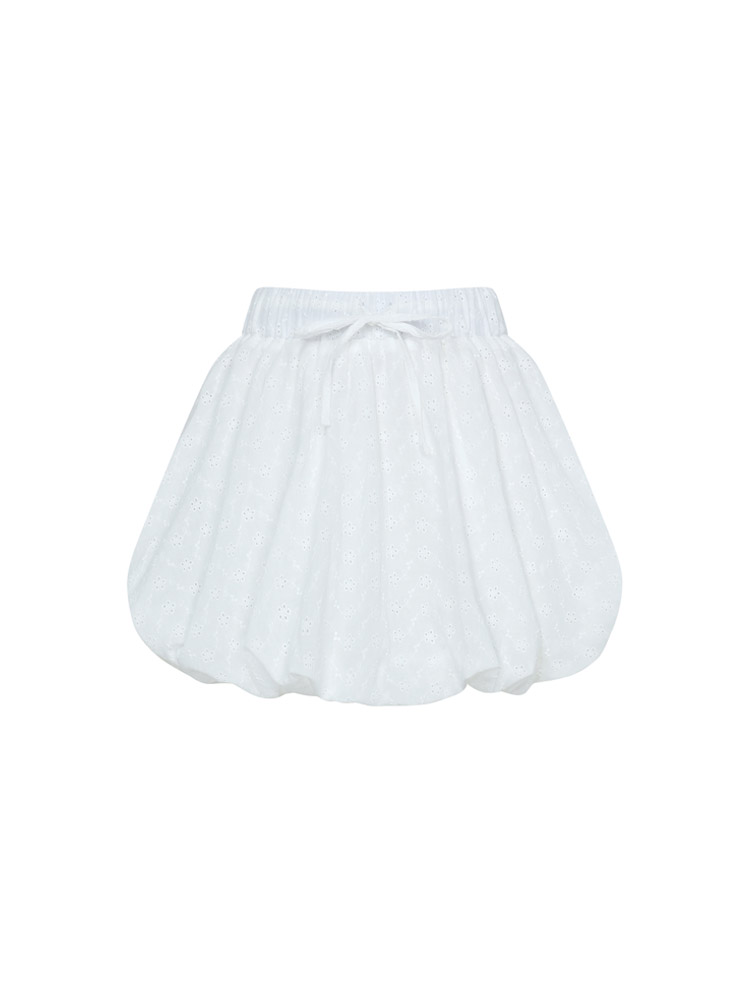[5월 17일 예약배송] Ellie Lace Balloon Pumpkin Skirt ( White )