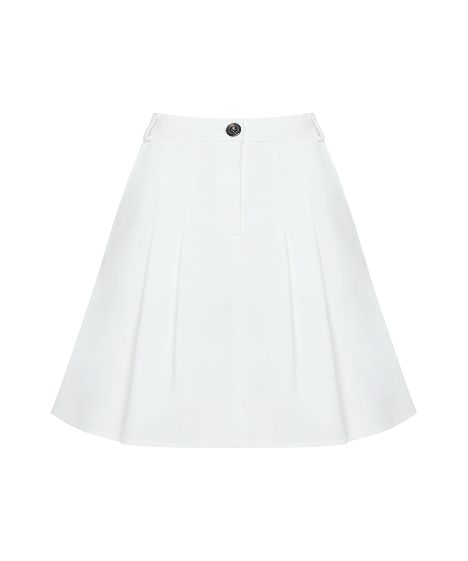 Pintuck Classic Midi-Skirt ( White )